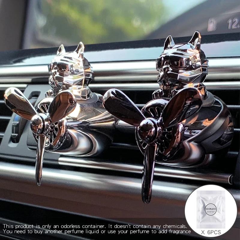 DIY perfume odorless ornaments airplane pilot bulldog car air fresheners decorations accessories aroma vent fragrance diffuser