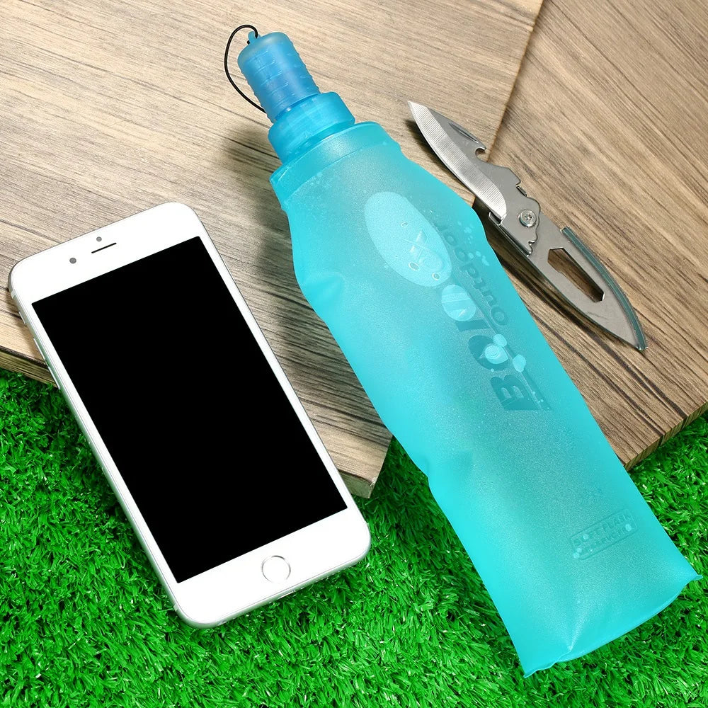 Water Bottle TPU Folding Soft Flask Sport Water Bottle Water Bag Collapsible Drink Water Bottle Water Bag Running Camping Hiking