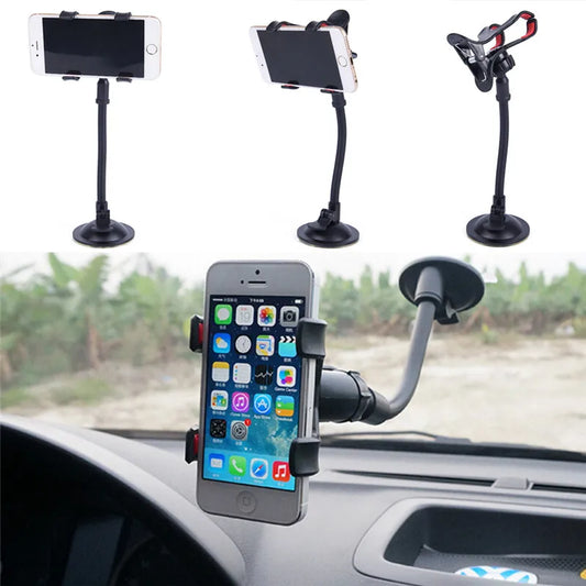 1PC Car Phone Holder Windshield Holder For Phone In Car Support Mobile Phone GPS Mount Desk Table Cell Mobile Phone Holder Stand