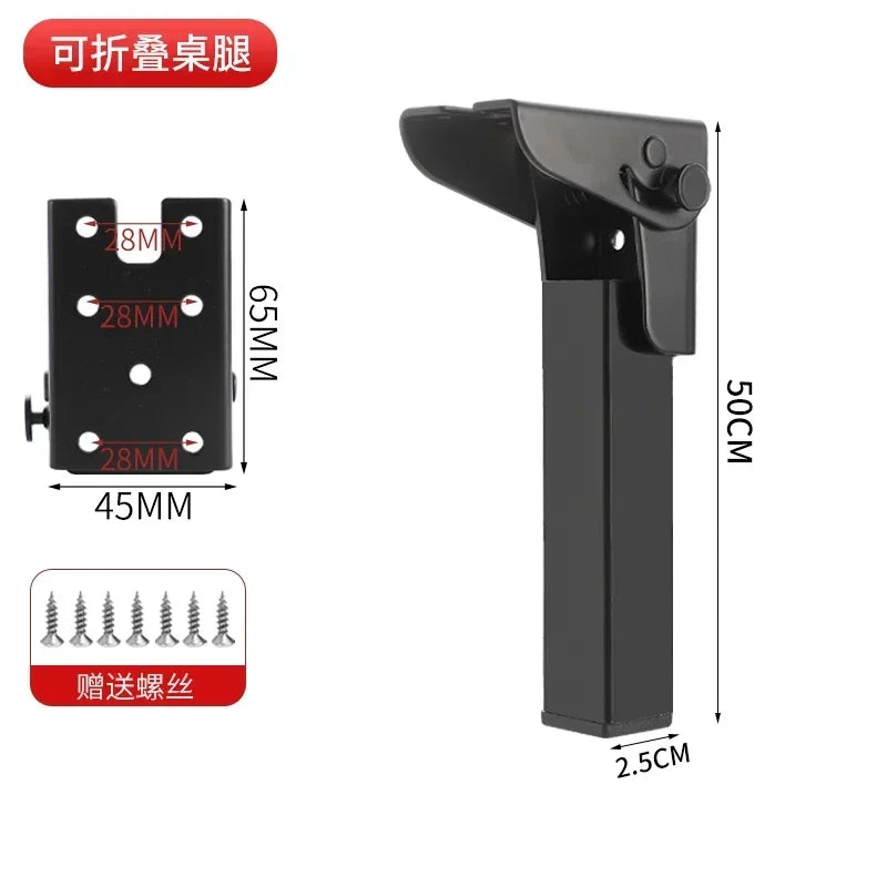 Foldable Table Leg Supports Thickened Sturdy Bases Anti-Slip Wear-Resistant Silent Foot Pads Heavy-Duty Aluminum Alloy  Design