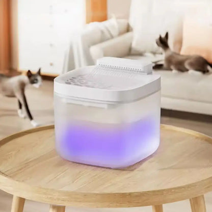 Automatic Pet Water Fountain Square Circulation Filtering Dog Water Dispenser Large Capacity Plastic Cat Water Drinker Home