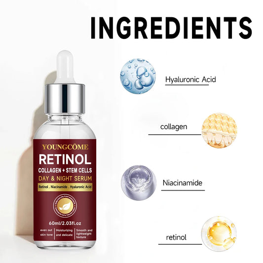 Retinol Day & Night Serum Face Serum Liquid Serum For Face Hyaluronic Acid Moisturizing Nourishing Skin Care Product  Korea 2025