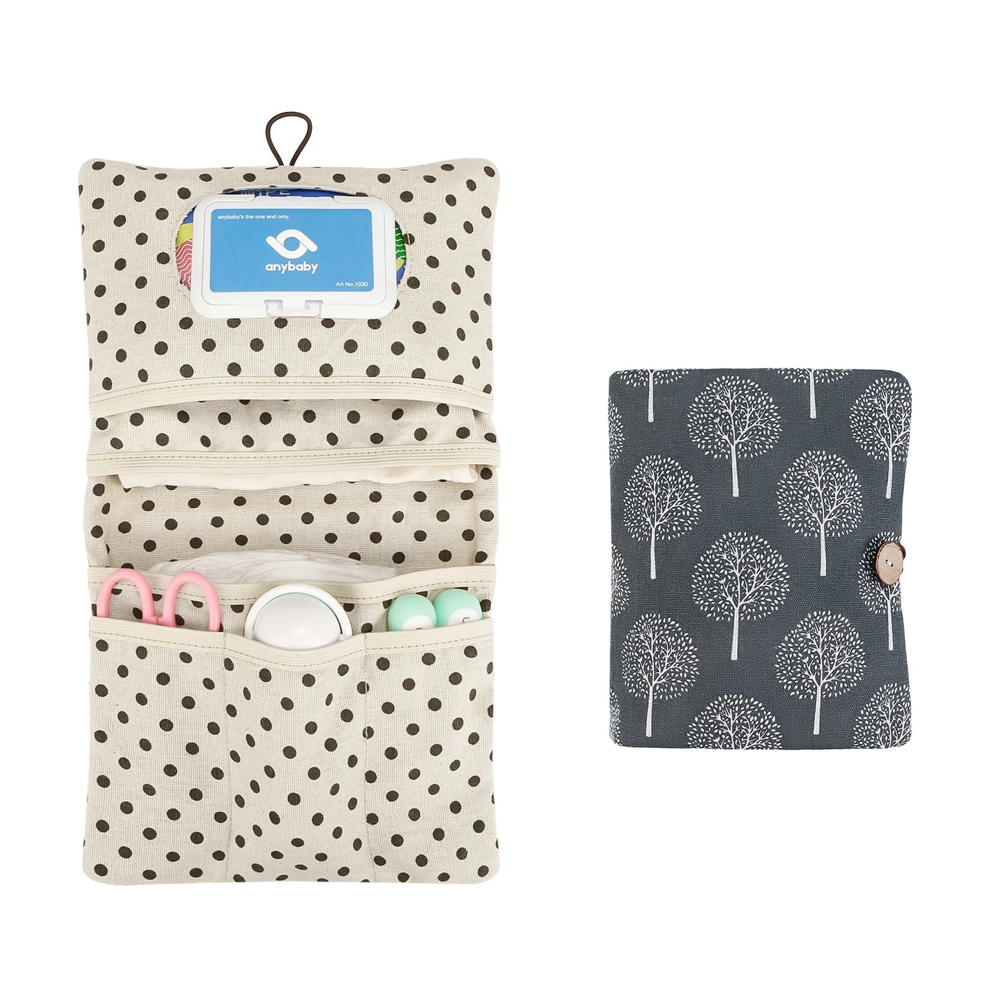 Travel Diaper Bag Diaper Compartment Diaper Organizers Diaper Holder Portable Button Diaper Container Polyester Cotton Baby Stor