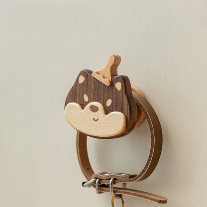 1pcs Animal Wooden Hooks Cute Room Decor Hook Wall Keychain Coat Hook Home Door Wood Hook Hanger Kitchen Accessories Gadget