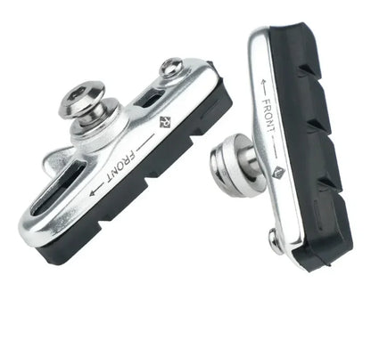 A Pair 55MM Brake Pads for Road Bikes with Metal Rings C-brake Pads Replaceable Brake Blocks Aluminium Alloy Block Bicycle Parts