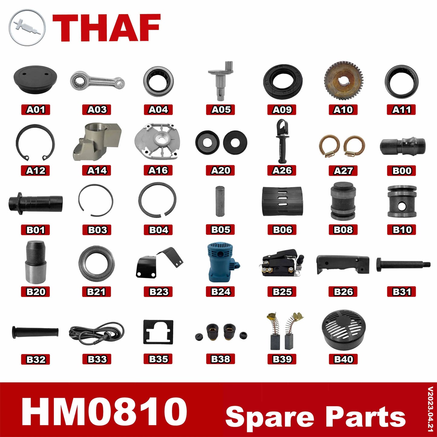 Connecting Rod Replacement Spare Part For Makita Demolition Hammer HM0810 A03
