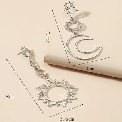 Sun and Moon Earrings / Moon Phase Earrings  / Celestial Jewelry / Crescent Earrings / Moon Earrings / Bohemian Earrings