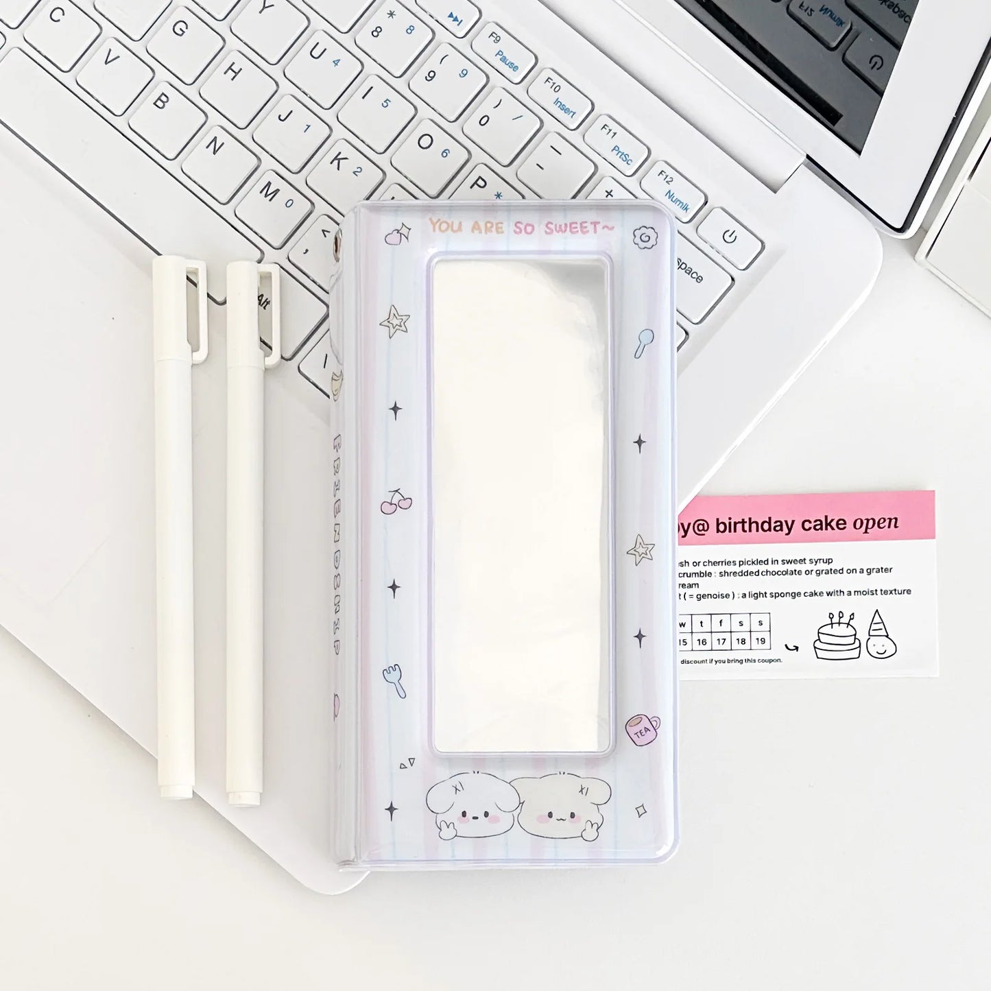 Kawaii Slim Cards Photocard Album 4grid Cards Collect Book Decoration Stickers Storage Stationary