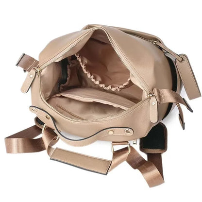 New Fashion Mommy Bag Pu Leather Diaper Backpack Bag with Changing Pad Baby Organizer Baby Nappy Bag Mummy Daddy Backpack