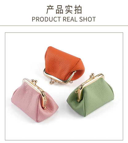 Women Wallets RFID Blocking Bank Card Purse Cowhide Leather Card Holder Mini Credit Coin Case Compact EDC Wallet