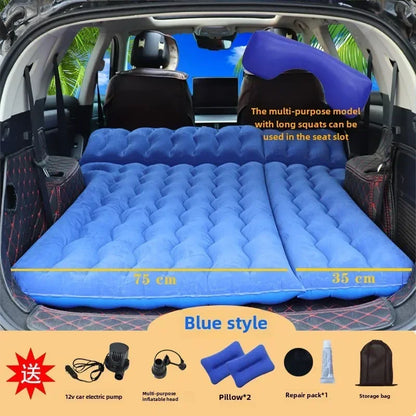 Airbed Household Outdoor Single Double Air Bed Thickened Folding Inflatable Convenient Mattress Sleep Rest for Car SUV Travel