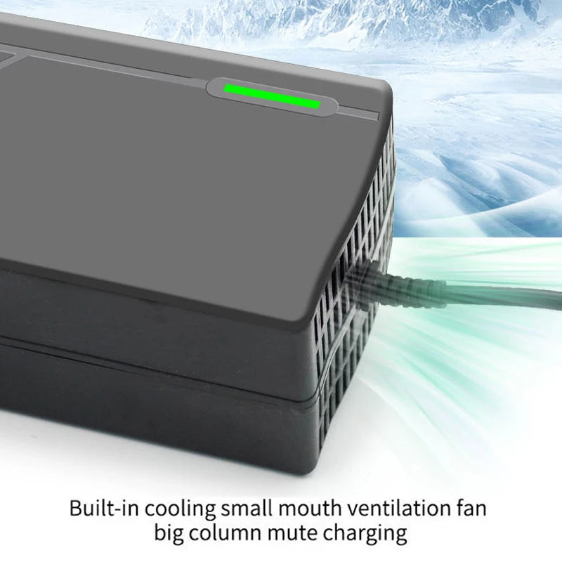 36V 48V 60V 72V Charger 2A 5A Lithium Battery Pack 42 54.6 67.2 84V 10 13 16 20S Smart Intelligent Fast Charging Charger EU Plug