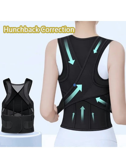 Adjustable Breathable Posture Corrector Back Support Brace for Scoliosis Hunchback Relief Men Women Medical Grade Straightener