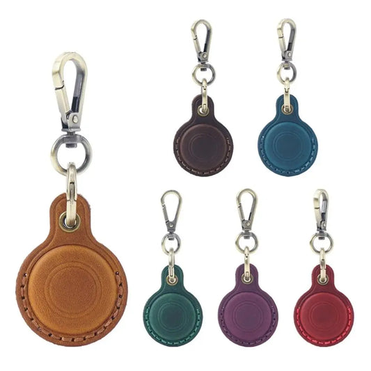 Protector Leather Protective Case Tracker Device Retro Leather Keychain Locator Cover Accessories Anti-drop for Apple AirTag