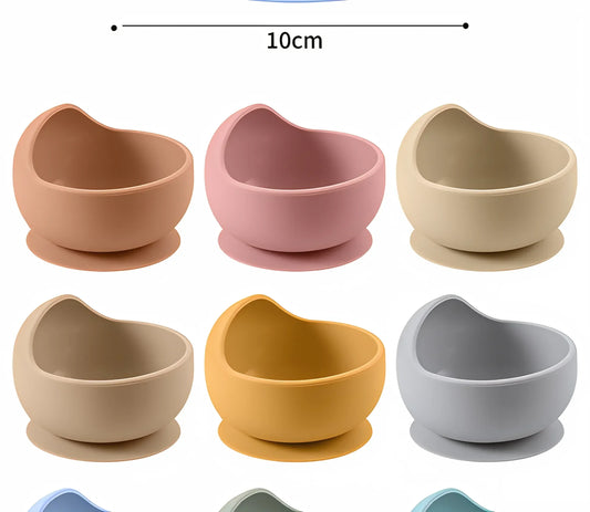Children Silicone Suction Cup Bowl Feeding Tableware Infant Non-slip Training Learning to Eat Bowl Baby Complementary Bowl
