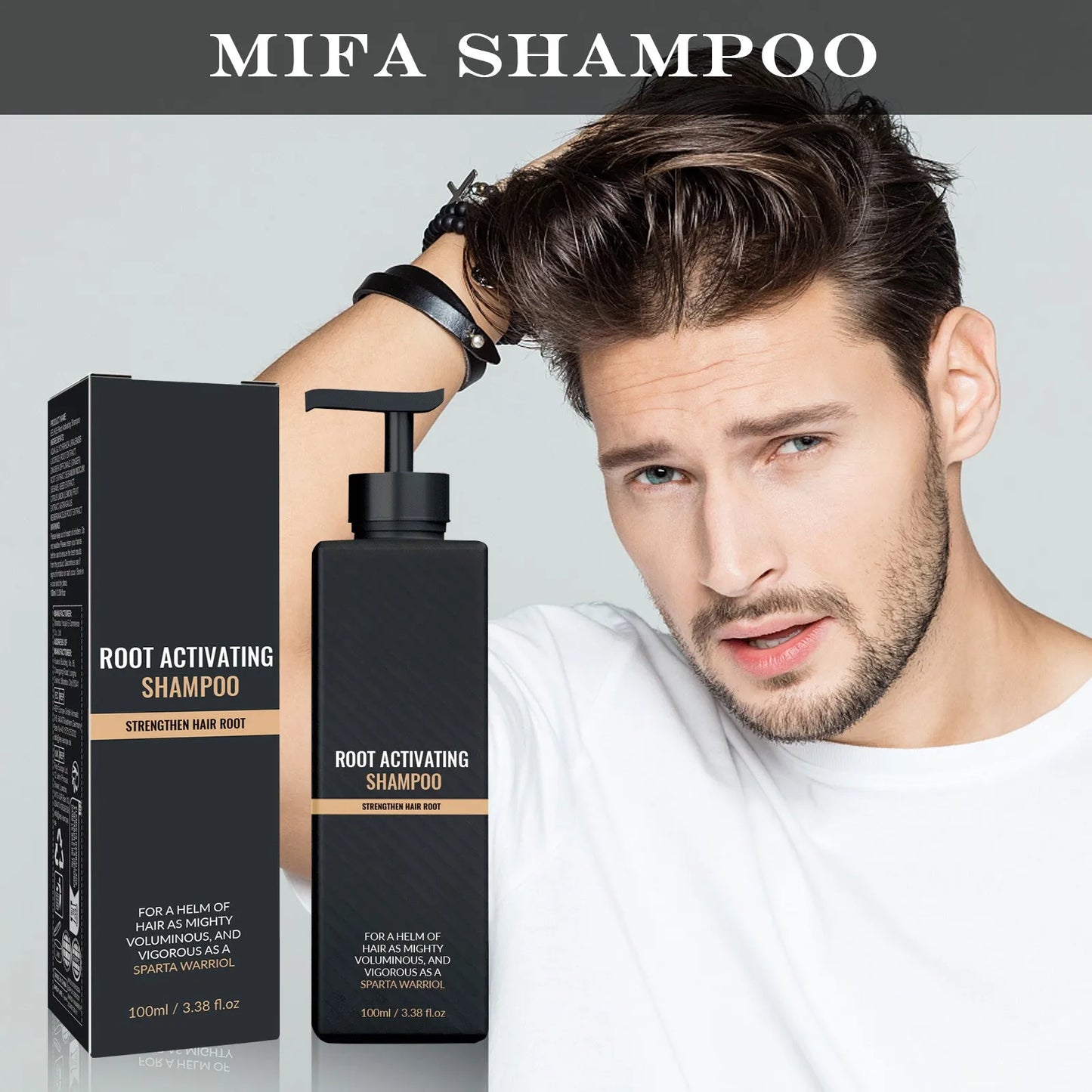 Spartan Root Activator Shampoo,Root Activator Shampoo, Hair Loss Shampoo, Hair Thickening ShampooUnisex Root Activator Shampoo,