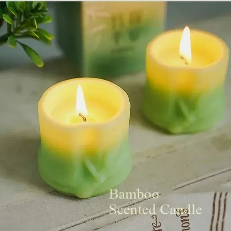 Natural Plant Scented Bamboo Scented Candle Table Decor Home Decoration Wedding Birthday Party Candles