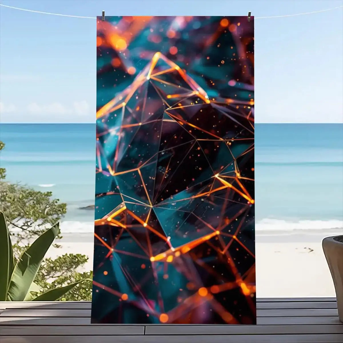 Beach Towel Portable Quick Fast Dry Sand Outdoor Travel Swim Blanket Thin Yoga Floral Print Mat Personalization Stripes Towel