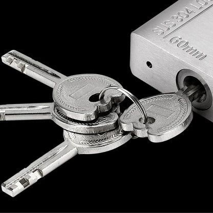 304 Stainless Steel Padlock Cabinet Outdoor Lock Head Furniture Lock Waterproof Rust-Proof Door Lock same key with 4 keys