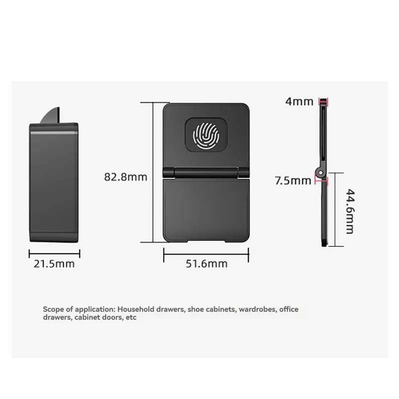 ABUO-Drawer Wardrobe Lock Electronic Lock Childproof No Drilling Safety Electric Door Lock For Home Cabinet Security