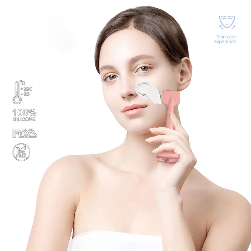 Makeup Tool Silicone Facial Cleansing Brush Double-Sided Scrubber Face Cleaner Pore Cleaner Exfoliator Skin Care Accessories