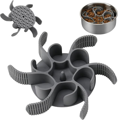 Dog Slow Feeder Bowls Silicone Spiral Pet Food Feeder Insert to Slow Down Eating for Large Medium Small Breed Dogs