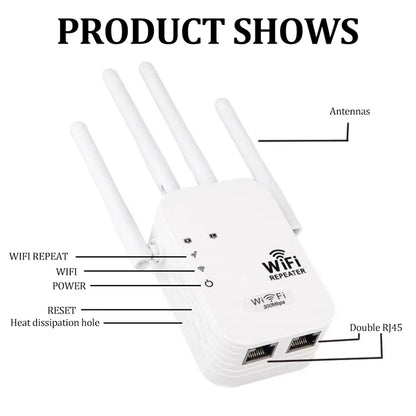 Xiaomi 1200Mbps Wifi Amplifier Dual band 2.4G 5G Repeater Network Expander Range Extender Signal Booster Wireless Wi-Fi Router