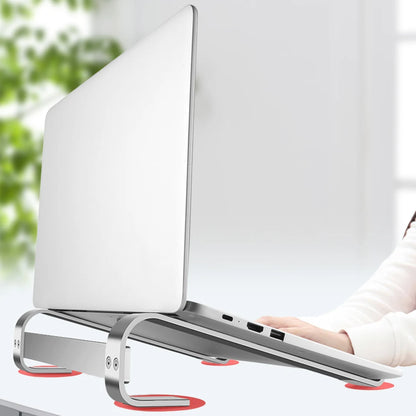 Desk Laptop Stand Aluminum Alloy Laptop Riser Ergonomic Ventilated Support Notebook Bracket for 10-18inch Laptop