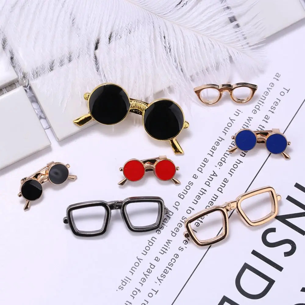 Fashion Accessories Sunglasses Shape Jackets Suit Accessories Shirt Brooch Badge Collar Pins Glasses Brooch