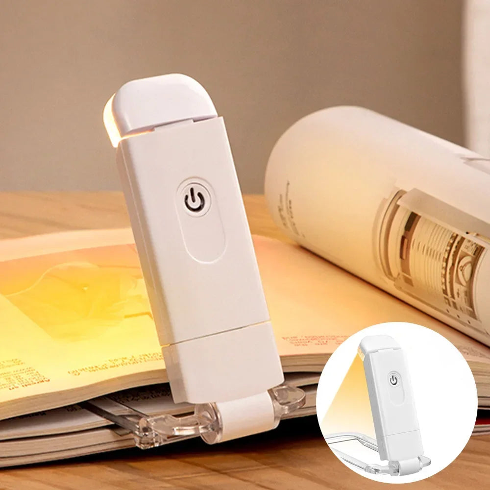 Book Light LED USB Rechargeable Reading Light Eye Protection Night Light Portable Clip Desk Light Bookmark Read Light