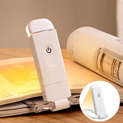 Book Light LED USB Rechargeable Reading Light Eye Protection Night Light Portable Clip Desk Light Bookmark Read Light