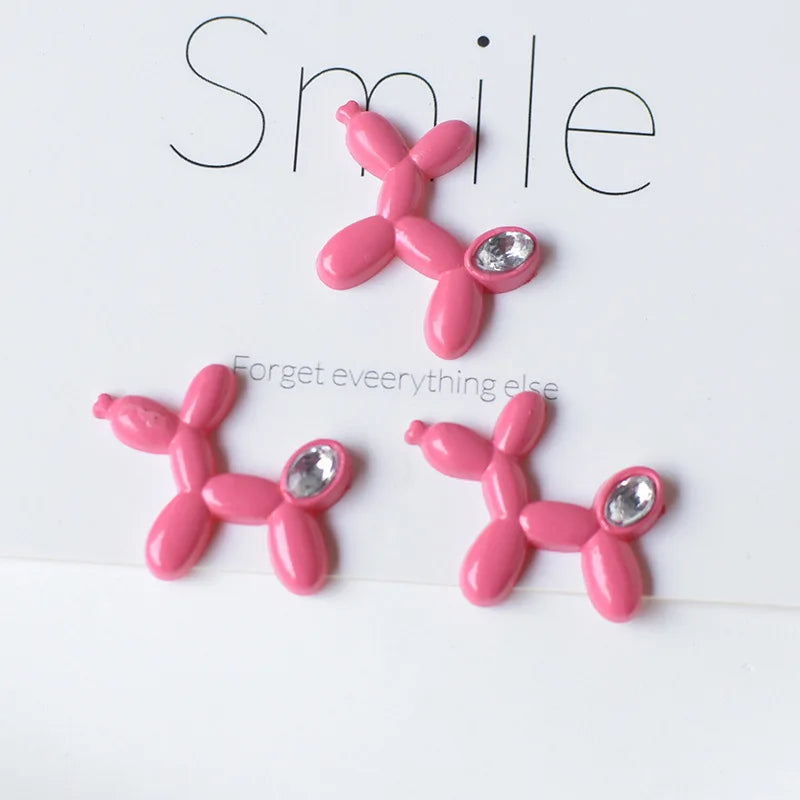 5pcs Cute Pink Series Cartoon Resin Flatback Cabochons for Diy Jewelry Making Handmade Crafts Materials Junk Case Charms