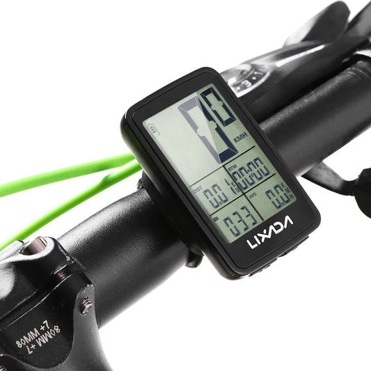 Lixada USB Rechargeable Wireless Bike Cycle Computer Bicycle Speedometer Odometer with Computer Mount Holder Computer