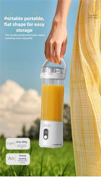 New Portable Juice Blender 600ml 12 Blades Fast Blending USB Rechargeable For Outdoor Milkshake Smoothie Electric Blender