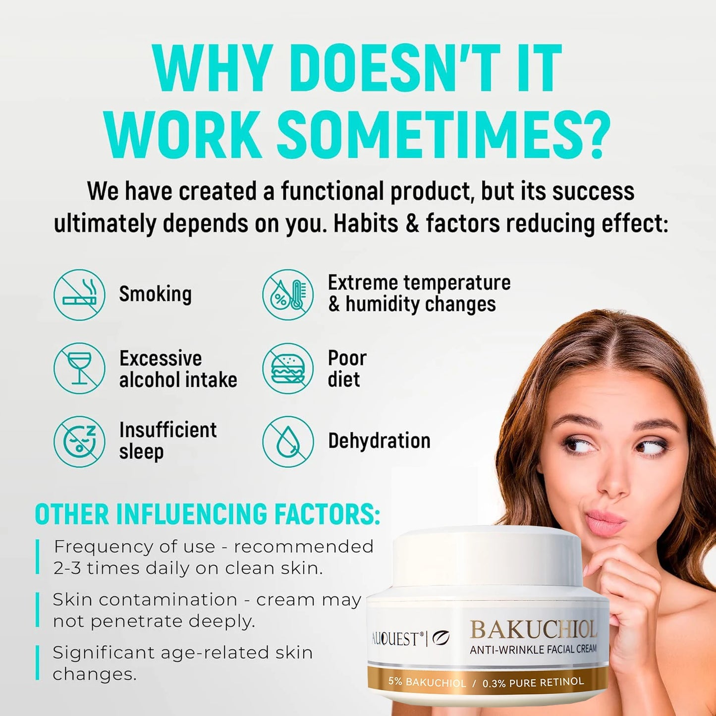 Bakuchiol Natural Retinol Alternative Cream For Face Minimize Wrinkles Retinol & Vitamin Face Cream Skin Firming Skin Care