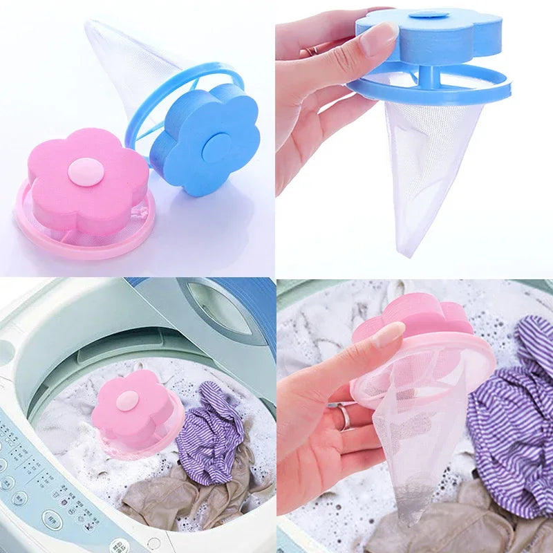 Laundry Pet Hair Catcher Floating Filter Mesh Washing Machine Clothes Cleaning Ball Reusable Hair Catcher Remover Laundry Tools