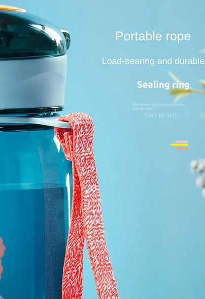 Kids Cartoon Water Sippy Cup with Straw Cute Bear Leakproof Water Bottles Outdoor Portable Drink Bottle Children's Lovely Cup