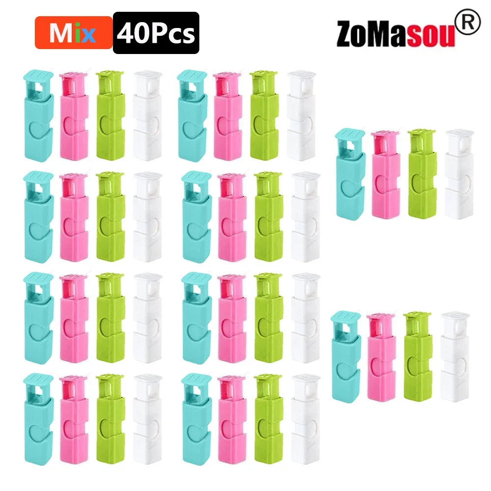 50/1Pcs Reusable Food Sealing Clips Bread Storage Bag Clips For Snack Wrap Bags Spring Clamp Kitchen Organization Sealing Clamp