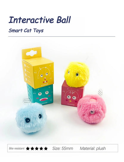 Cat Toys Balls Sound Frogs Birds Chirping Crickets EVA Balls Rolling Cat Plush Soft Self-Heeling Teaser Toys Pet Accessories
