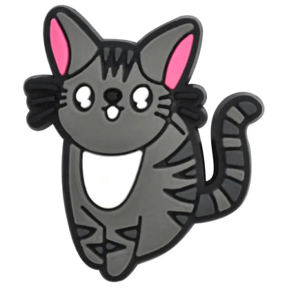 Cute Cats Shoe Charms Decoration for Crocs Pin Accessories Bracelet Wristband Party Gifts