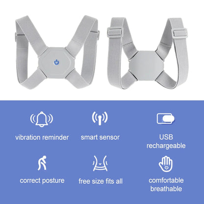 Smart Back Posture Corrector Spine Clavicle Brace Support Belt Vibration Shoulder Training Adjustable Adult Child Strap Health