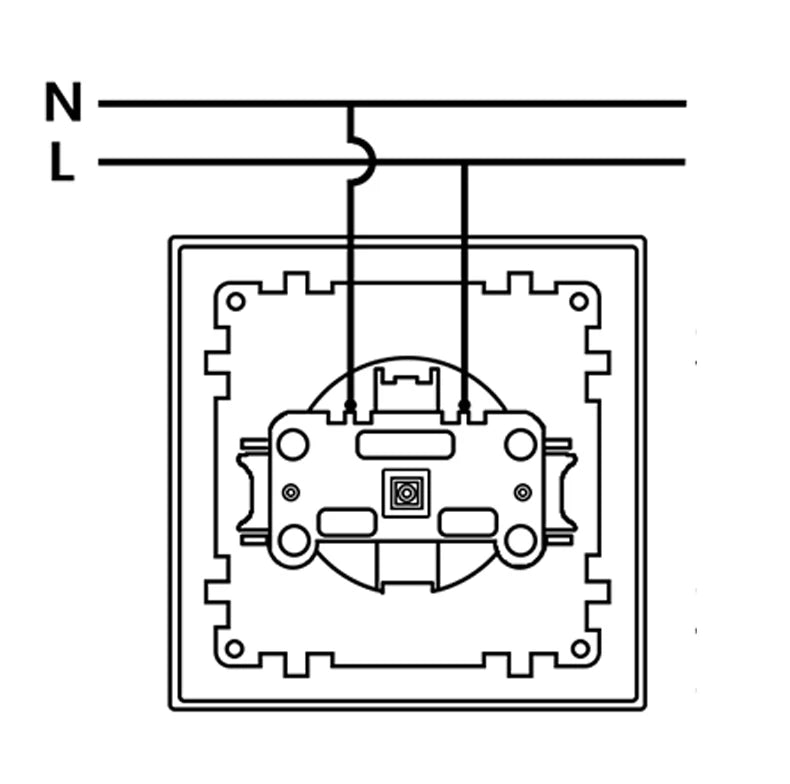 Silvery Electrical Outlets Power Sockets 250V EU Standard Wall Embedded Flame Retardant AC Not Ground Plugs Socket Paint Plastic
