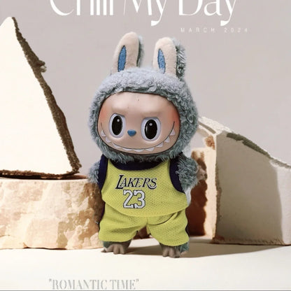 Labuibu Only Selling Clothes 17cm First Second Generation Labubu Basketball Clothes Cute Doll Decoration Handmade Doll Clothes