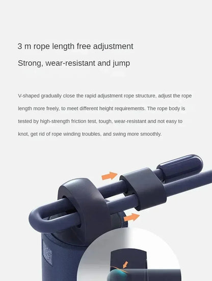 Mi Home Smart Jump Rope Counter, Xiaomi Jump Rope Thread with Fit App Adjustable Calorie Calculation for Sports and Fitness