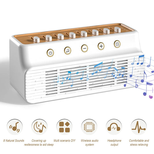 DIY White Noise Speaker with 8 Nature Sounds Nature Sounds Mixer Speaker Timer White Noise Sleep Machines for Home Creative Gift