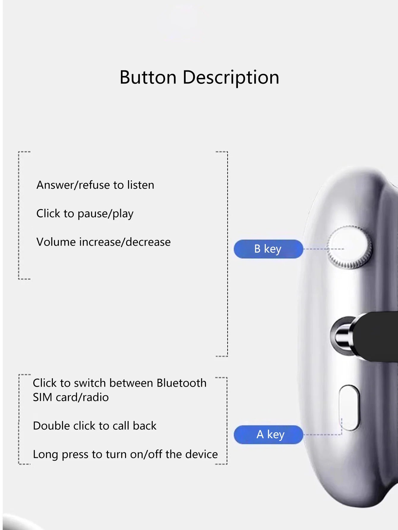 Jerry 5.3 Headset wireless headset, HIFI360° panoramic sound, rotary switch button, esports gaming wireless headset