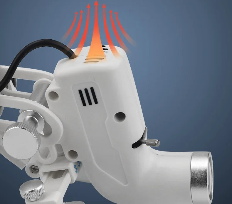 2.5X/3.5X  Dental LED Light Lamp Binocular Loupes Brightness Spot Adjustable Dental Lab 5W Headlamp For Surgical Headlight