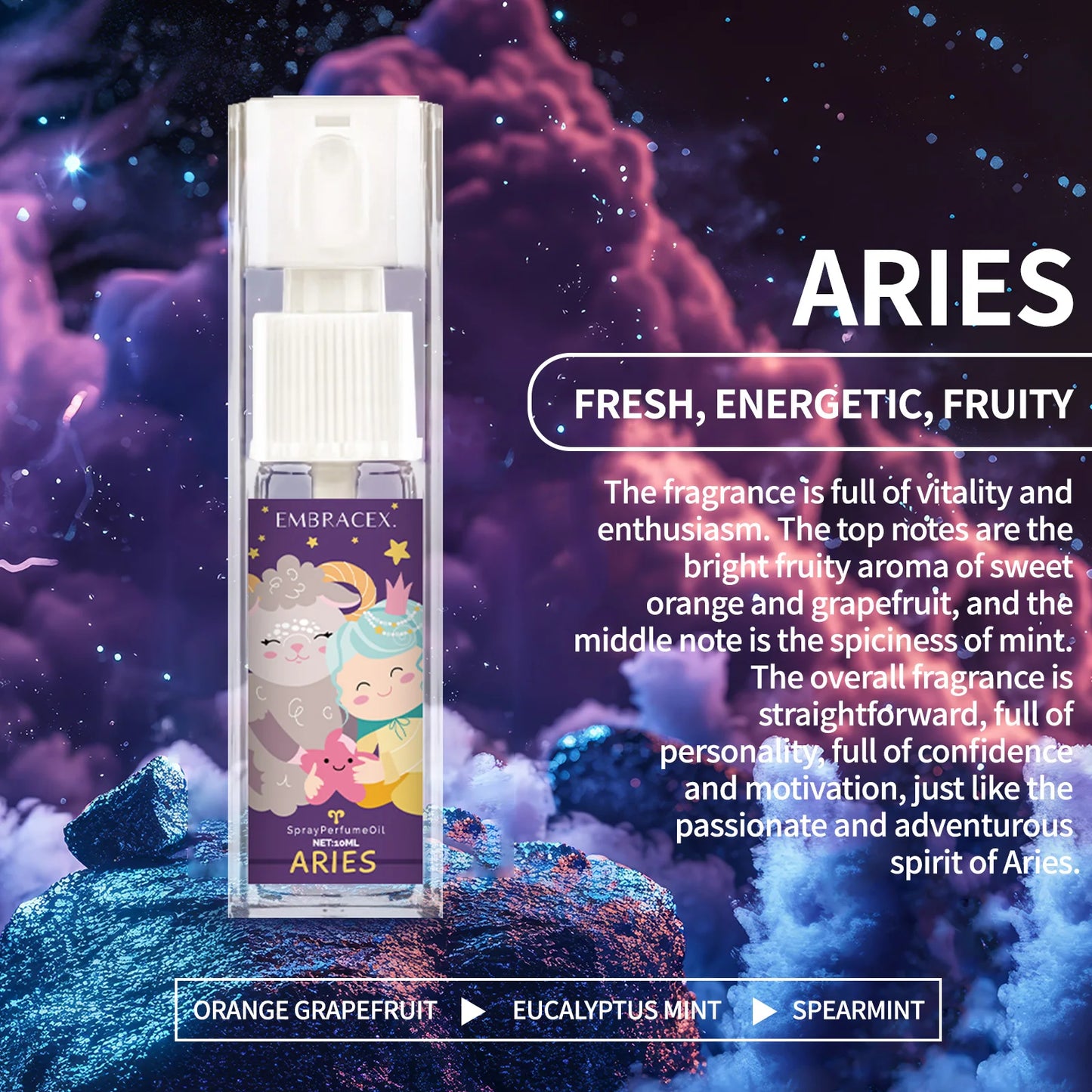 Zodiac 12 Constellation Perfume Spray Essential Oils Body Spray Fragrance Perfume For Women Parfum Gifts