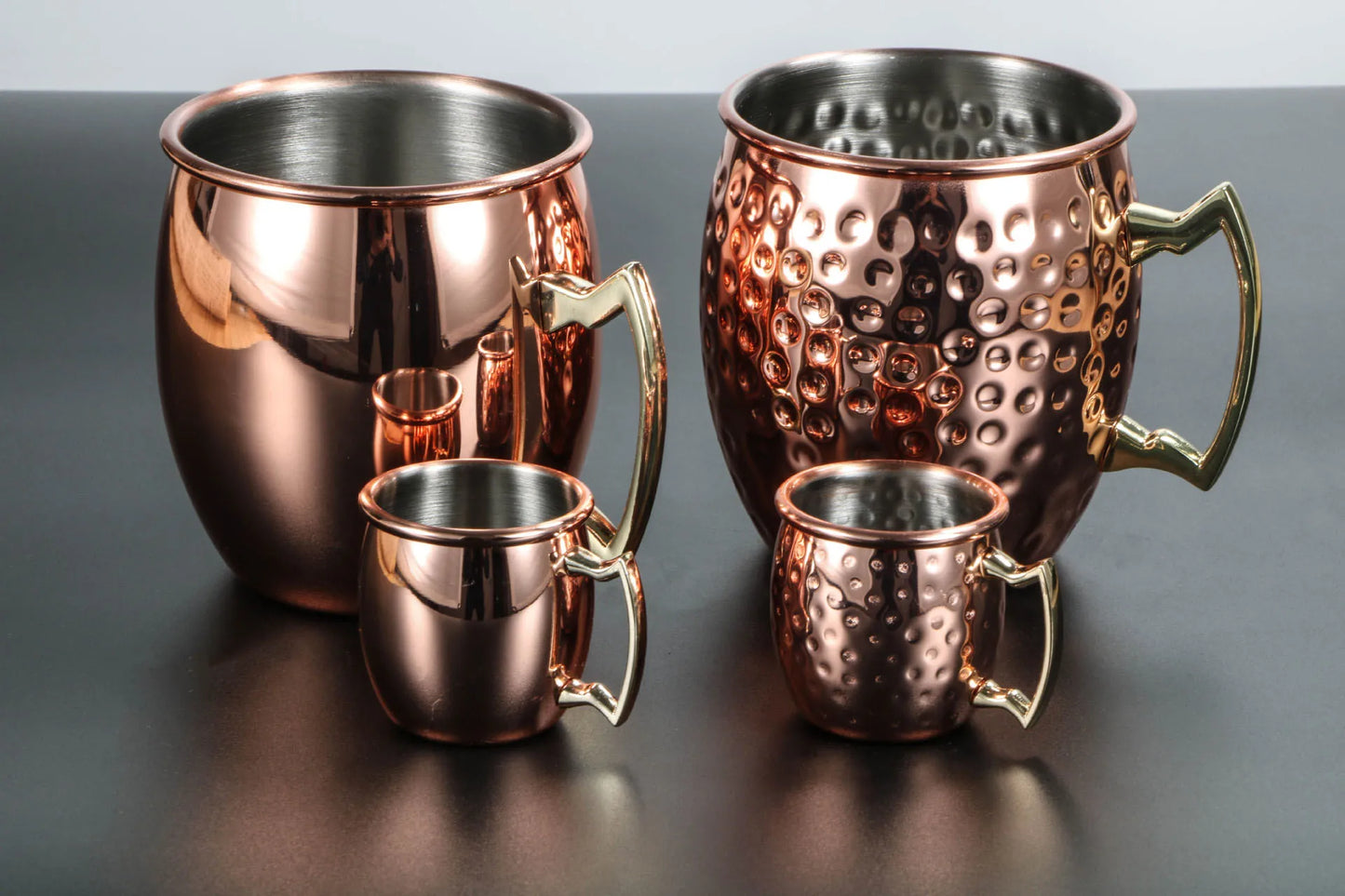 60ML Moscow Mule Cocktail Mug Stainless Steel Coffee Cups Personalized Espresso Mugs Modern Hammer Pattern Design Drinkware