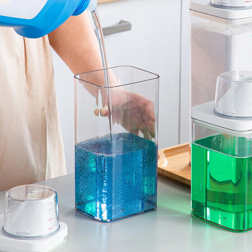 1PC High Quality Laundry Detergent Dispenser For Laundry Detergent Powder Kitchen Plastic Airtight Food Storage Containers
